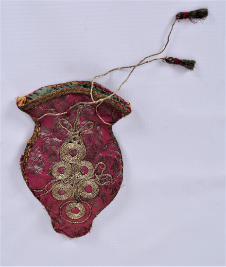 OSMANLI DÖNEMİ SIRMA İŞÇİLİKLİ PARA KESESİ 