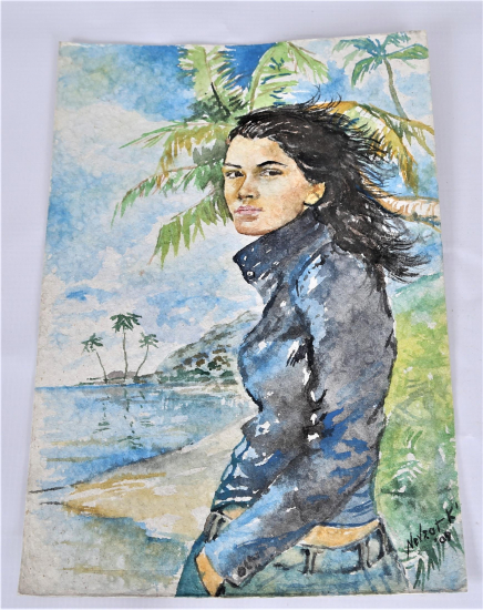 NEVZAT K. İMZALI SULU BOYA RESİM 