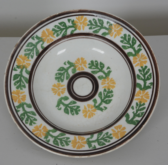 OSMANLI PAZARI İÇİN YAPILMIŞ EL BOYAMA PORSELEN TABAK