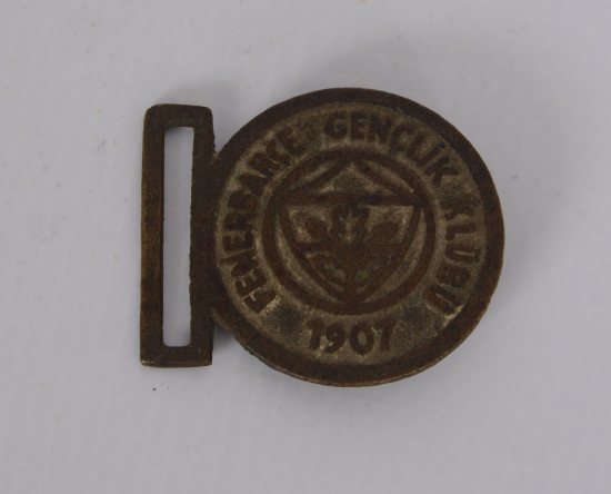 FENERBAHÇE GENÇLİK KLÜBÜ 1907 YAZILI BRONZ KEMER TOKASI 