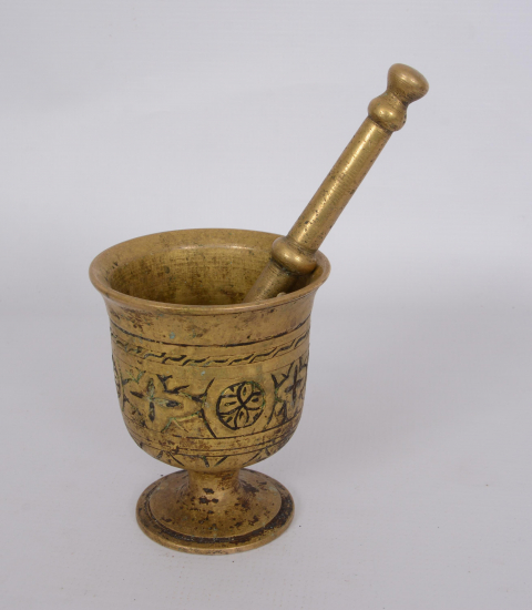 OSMANLI DÖNEMİ RUM İŞİ PİRİNÇ HAVAN 