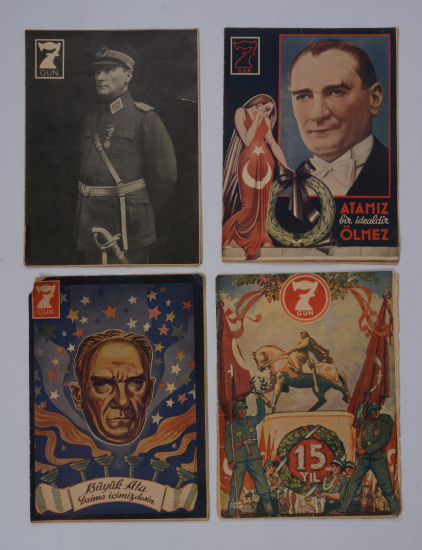 1930'LARDAN ATATÜRK KAPAKLI 4 ADET 7GÜN DERGİSİ 