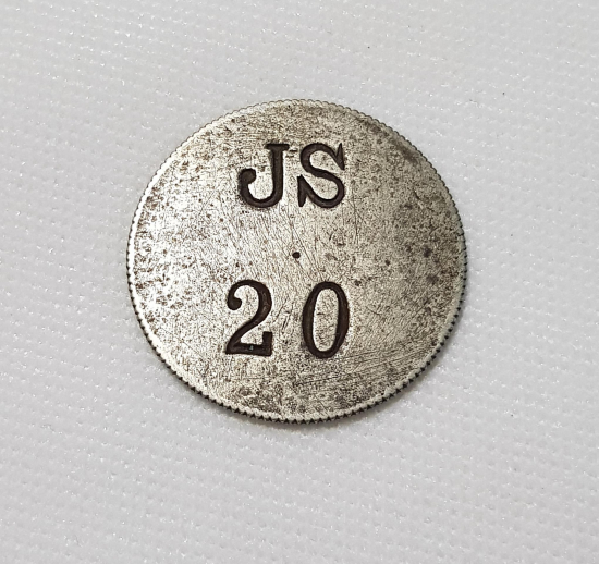 JS 20 YAZILI OSMANLI DÖNEMİ JETON 