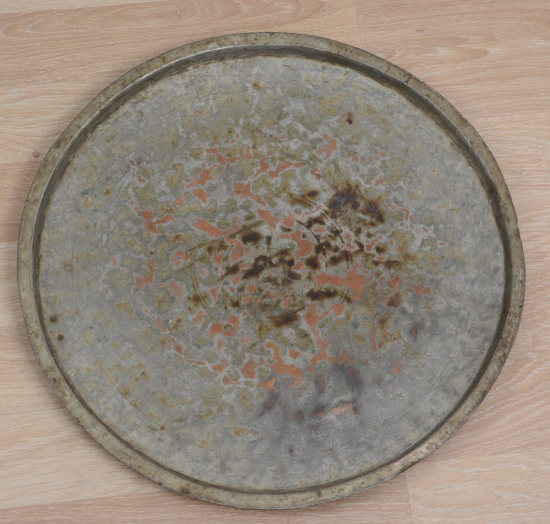 ÜZERİNDE OSMANLICA YAZI BULUNAN YIĞMA KENAR OSMANLI SİNİ