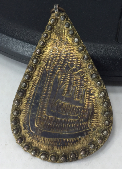 OSMANLI DÖNEMİ KALEM İŞÇİLİKLİ GÜMÜŞ ARMUDİ KOLYE