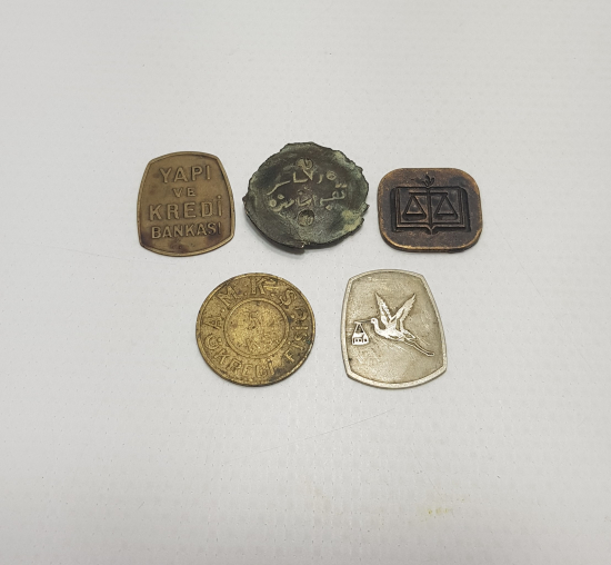 5 ADET JETON VE JETON BENZERİ OBJE