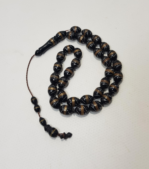 GÜMÜŞ VE PİRİNÇ ÇAKMA BOYNUZ TESBİH 