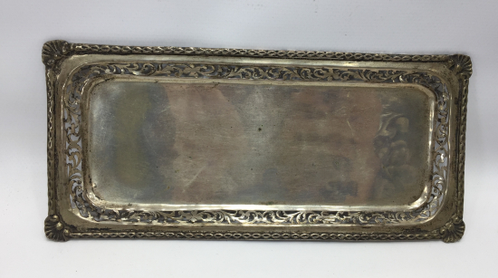 CUMHURİYET BAŞLARI GÜMÜŞ KAHVE TEPSİSİ