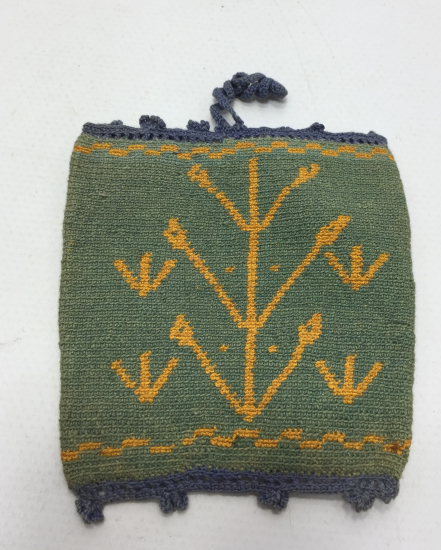 OSMANLI DÖNEMİ HAYAT AĞACI VE KAZ AYAĞI MOTİFİ BULUNAN KAZDAĞLARI İŞİ KESE