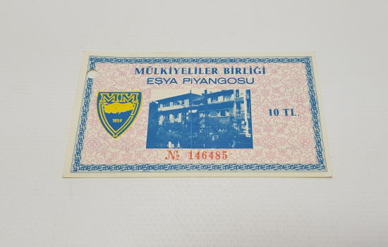 1976 MÜLKİYELİLER BİRLİĞİ EŞYA PİYANGOSU BİLETİ 