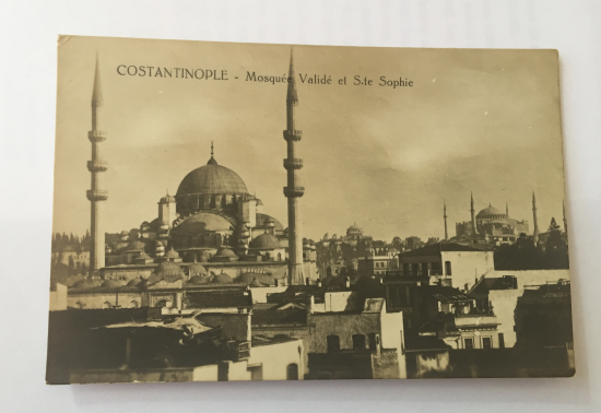 AYASOFYA VE VALİDE SULTAN CAMİİ GÖRSELLİ OSMANLI DÖNEMİ KARTPOSTAL