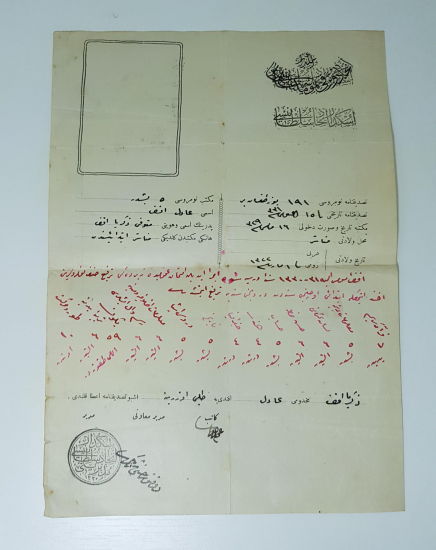 İTTİHAD VE TERAKKİ NUMUNE MEKTEBİ SULTANİSİ TASDİKNAME 