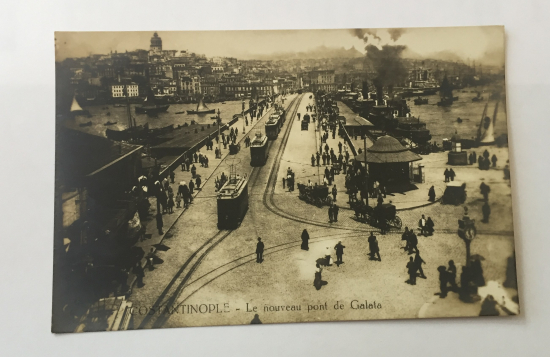 OSMANLI DÖNEMİ GALATA KÖPRÜSÜNDEN GÖRÜNÜŞ 