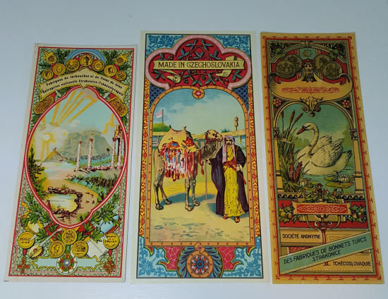 OSMANLI DÖNEMİ ÜÇ ADET FES ETİKETİ 