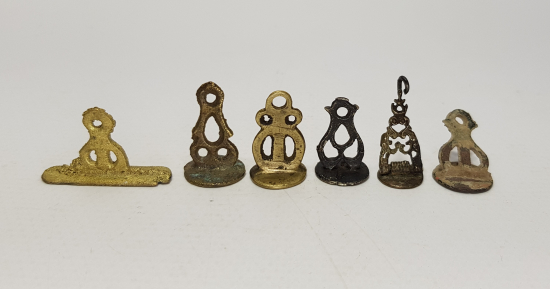 OSMANLICA VE TÜRKÇE ALTI ADET MÜHÜR LOTU 