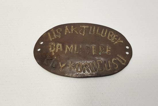 T.C. UŞAK ULUBEY ÇAMLIDERE KÖY KORUCUSU BRONZ BRÖVE