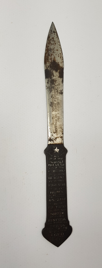 1911-1912 TÜRK İTALYAN SAVAŞI HATIRASI ZARF AÇACAĞI 