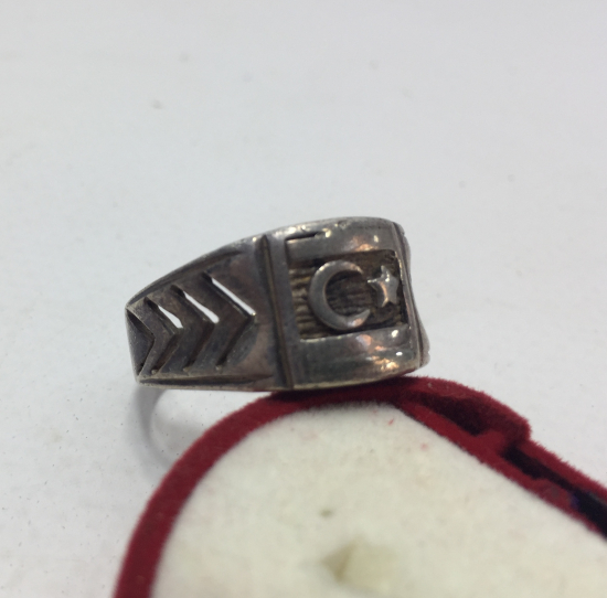 AY YILDIZLI GÜMÜŞ YÜZÜK