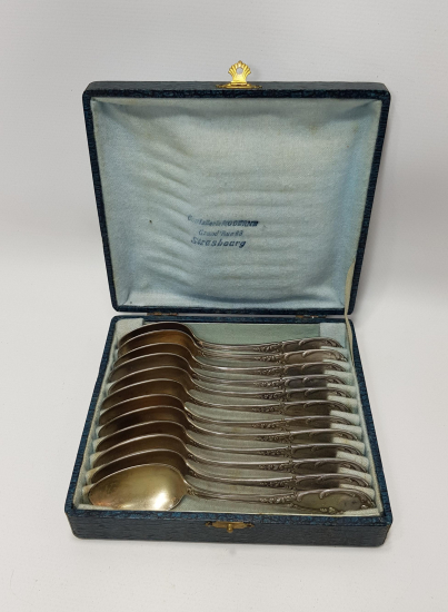 KUTUSUNDA GÜMÜŞ KAPLAMA TATLI KAŞIĞI SETİ 