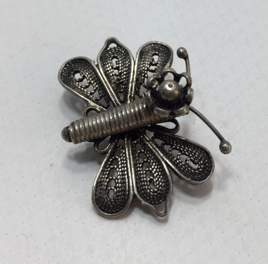 TELKARİ İŞÇİLİKLİ GÜMÜŞ BROŞ