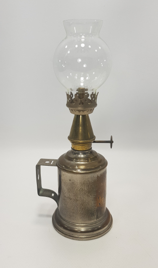 OSMANLI DÖNEMİ FRANSIZ YAPIMI PİRİNÇ HAZNELİ EL LAMBASI 