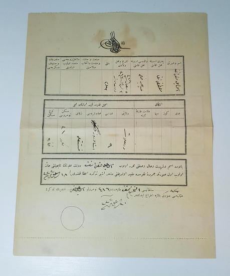 SULTAN REŞAD TUĞRALI MEKTEBİ SULTANİ TASDİKNAMESİ 