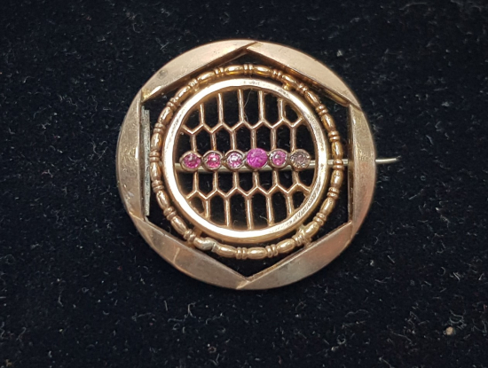 ANTİKA ALTIN KAPLAMA BROŞ 