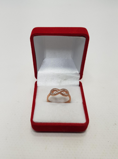 MARKAZİT TAŞLARLA SÜSLÜ SONSUZLUK TEMALI GÜMÜŞ YÜZÜK 