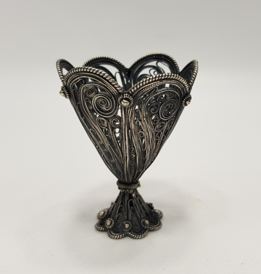 OSMANLI TELKARİ GÜMÜŞ FİNCAN ZARFI 