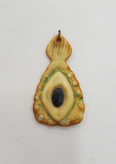 OSMANLI DÖNEMİ KEMİKTEN MAMÜL BEKTAŞİ İŞİ KOLYE UCU 