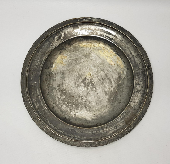 OSMANLICA ANKARA PALAS YAZILI GÜMÜŞ KAPLAMA TABAK 