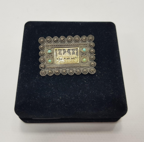 CAMİ MOTİFLİ TELKARİ BROŞ 