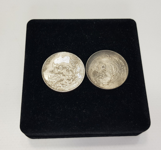 İKİ ADET MANDA GÖZÜ 25 KURUŞ 