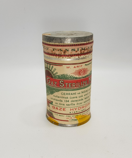 TIP TARİHİ: M. ARİF ECZANESİ GAZ HİDROFİL KUTUSU 