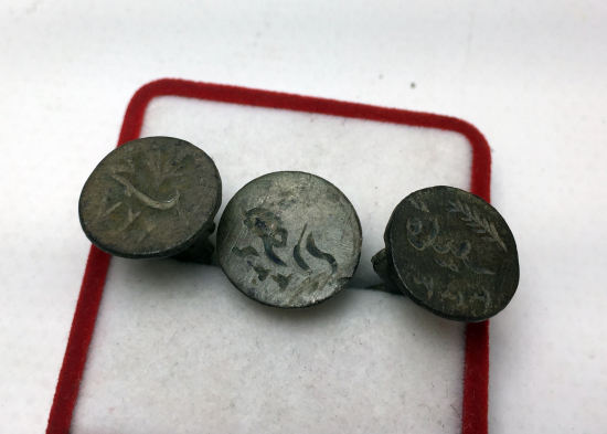 OSMANLI DÖNEMİ 3 ADET EL KAZIMA ŞAHIS MÜHRÜ