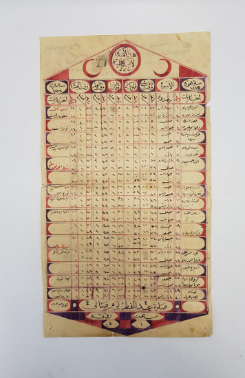 OSMANLICA EL YAZMA 1898 YILI RAMAZAN İMSAKİYESİ