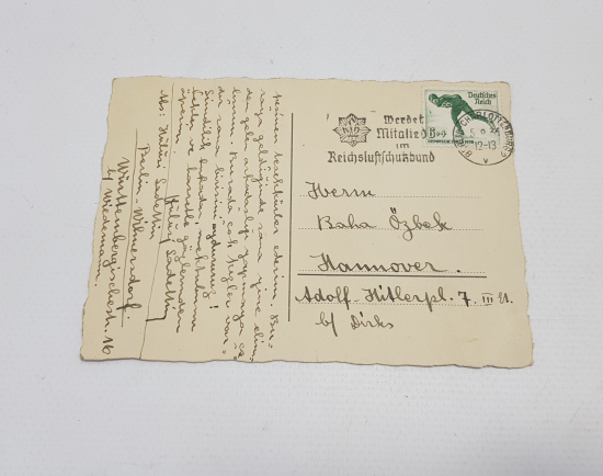 1936 OLİMPİYAT PULLU HİTLER NAZİ DÖNEMİ İKİ TÜRK'ÜN YAZIŞMASI KARTPOSTAL  