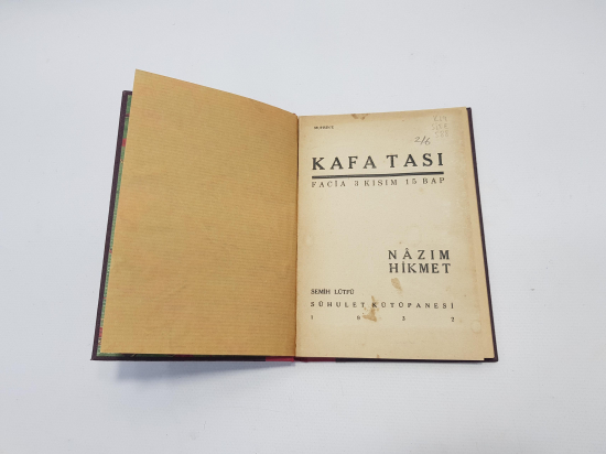 NAZIM HİKMET - KAFA TASI - İLK BASKI KİTAP