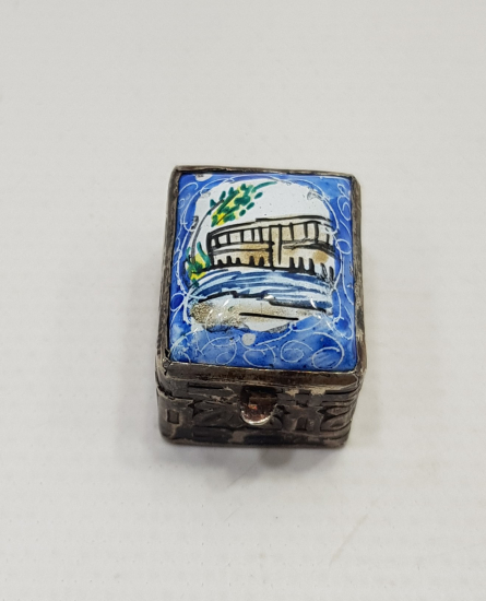 İSFAHAN İŞİ MİNELİ GÜMÜŞ KUTU 