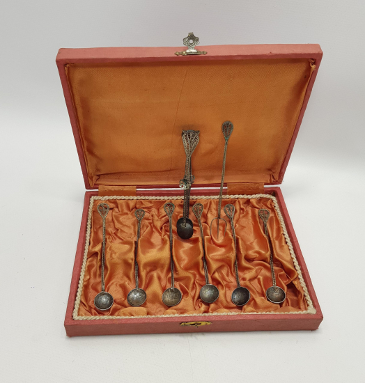 KUTUSUNDA TELKARİ GÜMÜŞ ÇAY KAŞIĞI SETİ