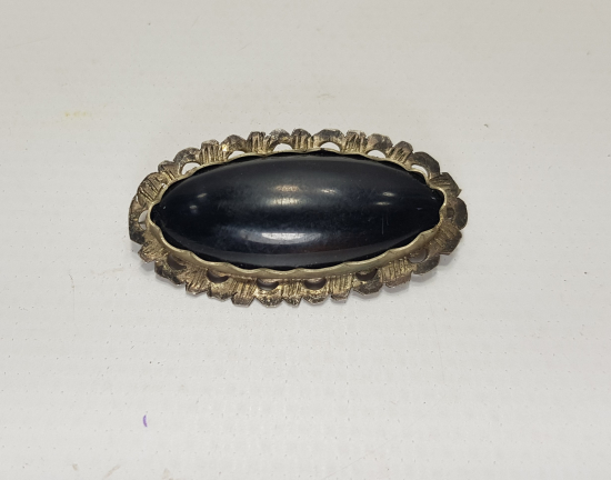 OLTU TAŞLI GÜMÜŞ BROŞ 