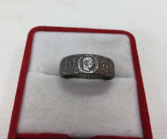 1. DÜNYA SAVAŞI DÖNEMİ 1914 TARİHLİ HATIRA ASKERİ YÜZÜK