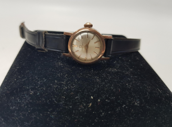 ALTIN KAPLAMA ETERNA-MATIC KURMALI BAYAN KOL SAATİ 