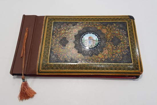 OSMANLI DÖNEMİ GÜMÜŞ, MİNE, MİNYATÜR VE MARKÜTERİ İŞÇİLİKLİ FOTOĞRAF ALBÜMÜ