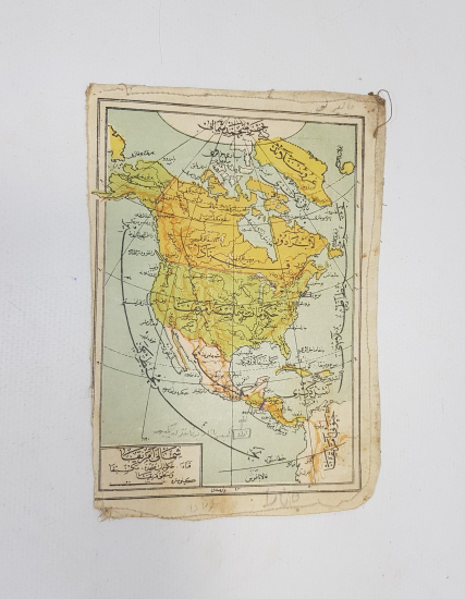 OSMANLICA KUZEY AMERİKA HARİTASI 