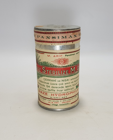 TIP TARİHİ: M. ARİF ECZANESİ GAZ HİDROFİL KUTUSU 