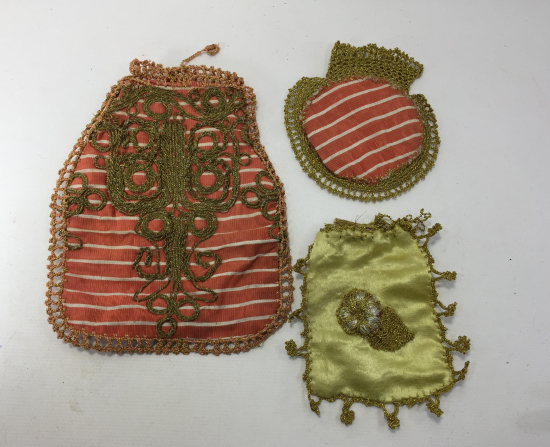 BİRİSİ DEV BOY 3 ADET OSMANLI DÖNEMİ KESE