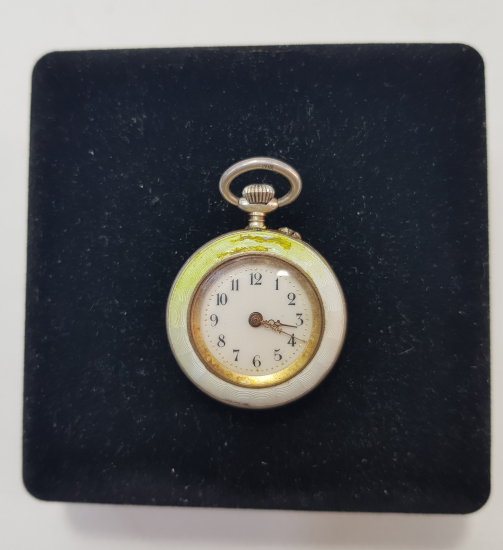 MİNELİ GÜMÜŞ CEP SAATİ 