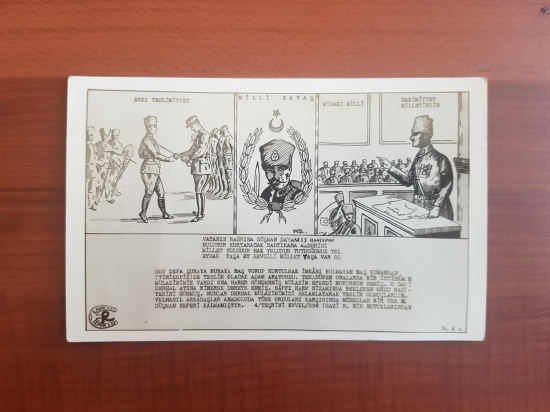 ATATÜRK GÖRSELLİ MİLLİ SAVAŞ KARTPOSTALI 
