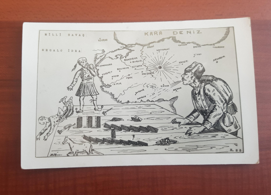 MİLLİ SAVAŞ KARTPOSTALI: MEGALO İDEA VE YUNANLILARIN ANADOLU'DAN ATILMASI 